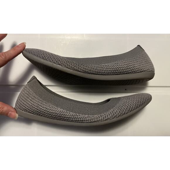 Allbirds Tree Breezers TB Gray Knit Ballet Flats Women’s Size 7 Minimalist Shoes - Picture 7 of 9